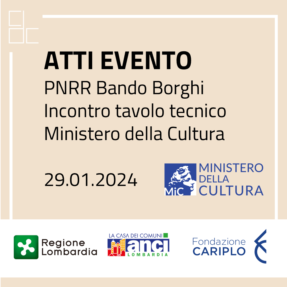 ATTI Incontro Tavolo Tecnico Ministero Della Cultura - PNRR Bando ...